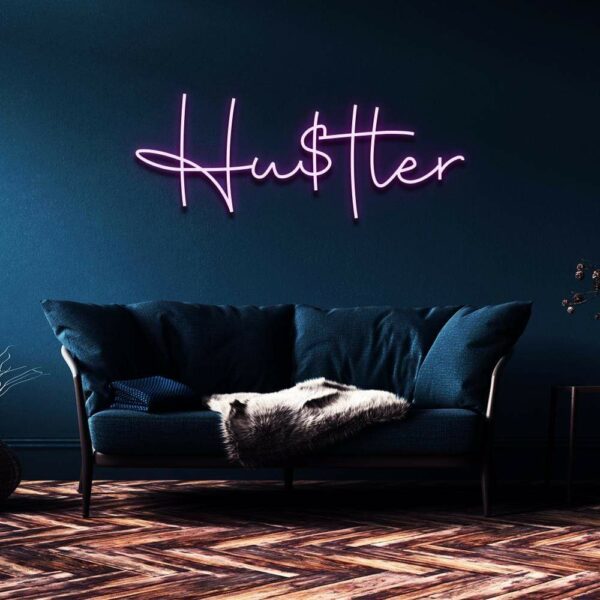 hustler neon sign