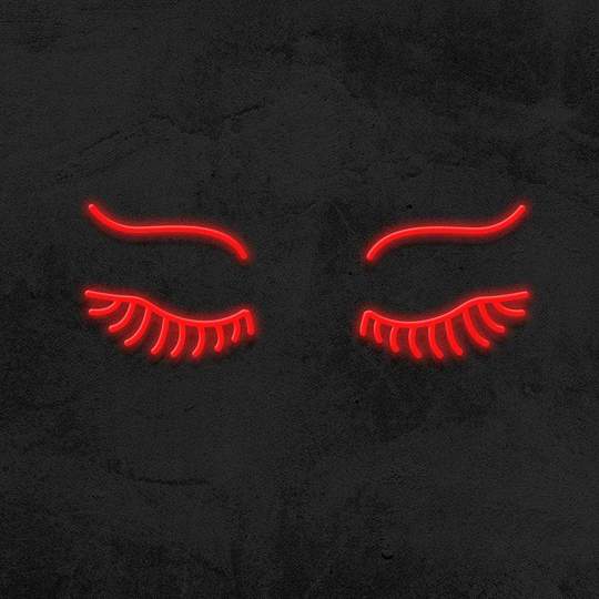 lashes neon sign