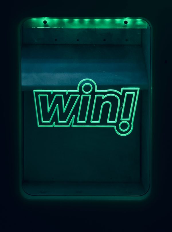 win neon sign