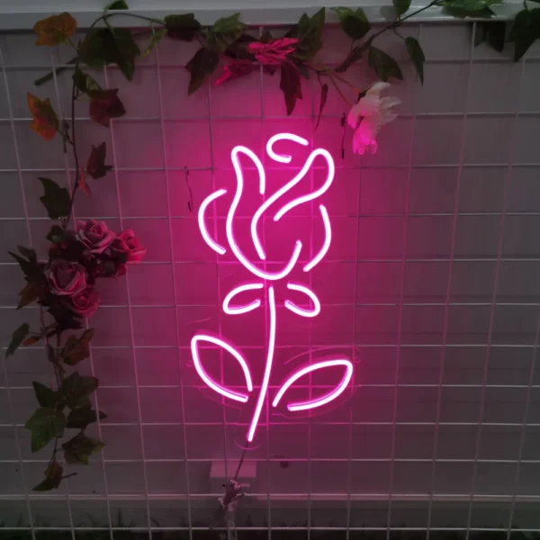 rose neon sign