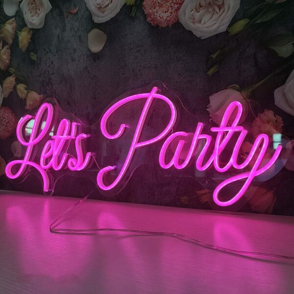 lets party neon sign