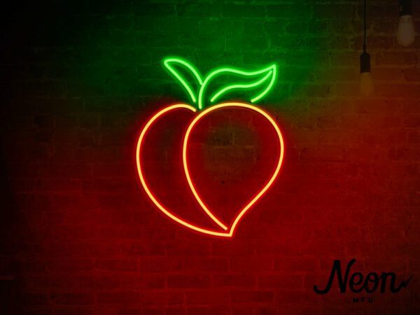 peach neon sign